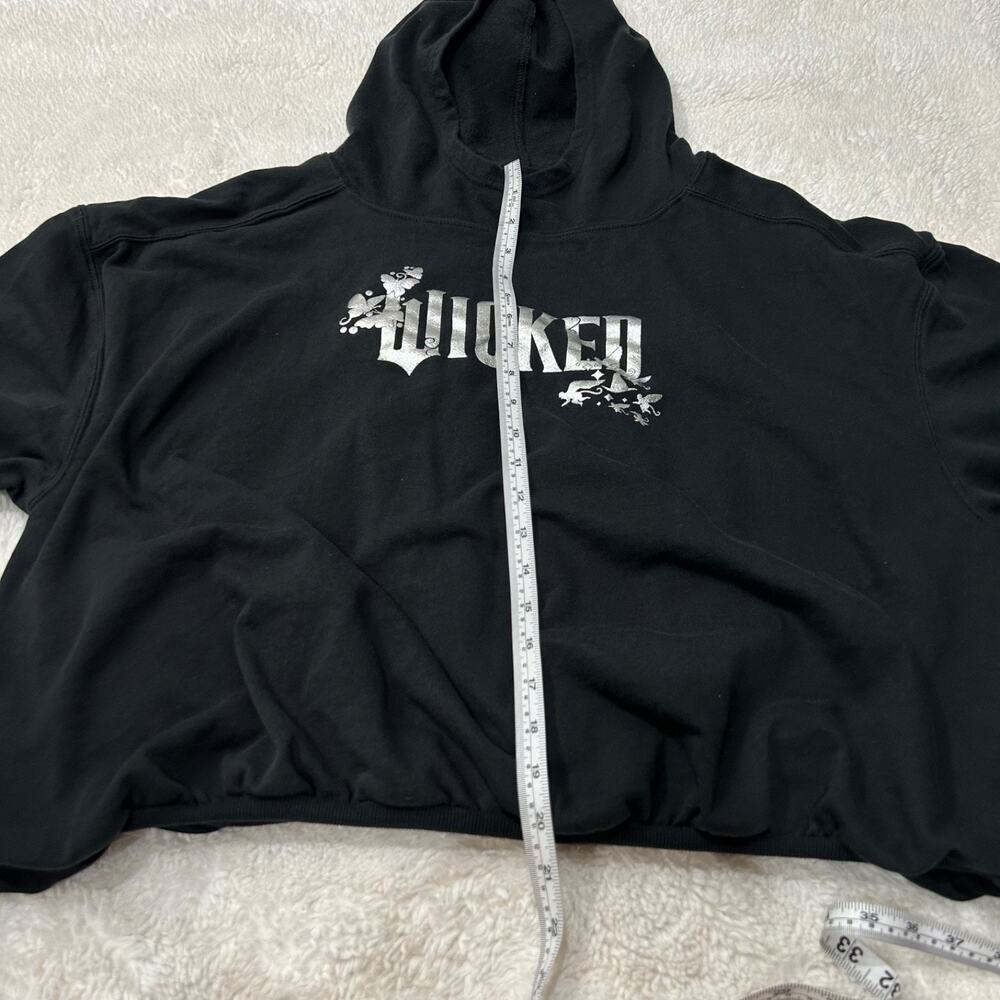 Rare Wicked x Paul Tazewell Fleece Graphic Crop Hoodie Sweatshirt Black Large - Picture 5 of 7